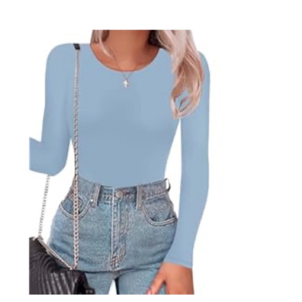 Baby blue body suit